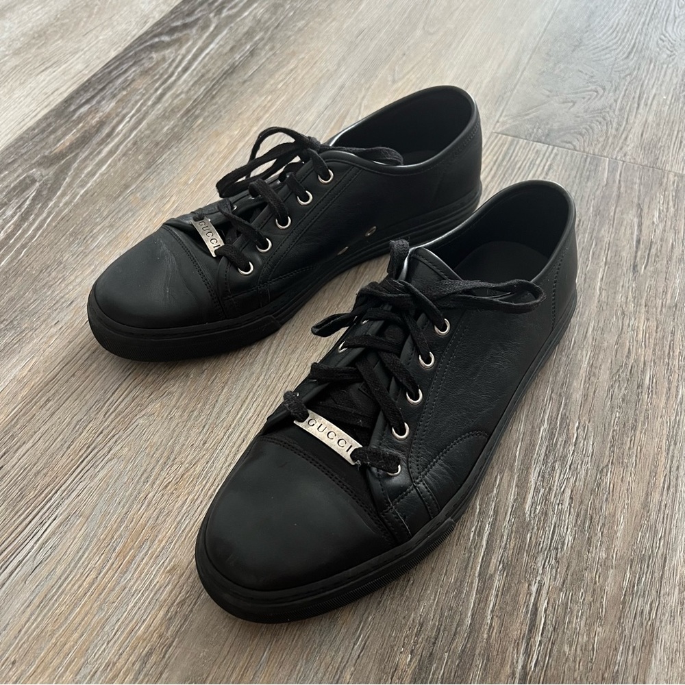 Gucci classic leather low top sneakers - Picture 2 of 16